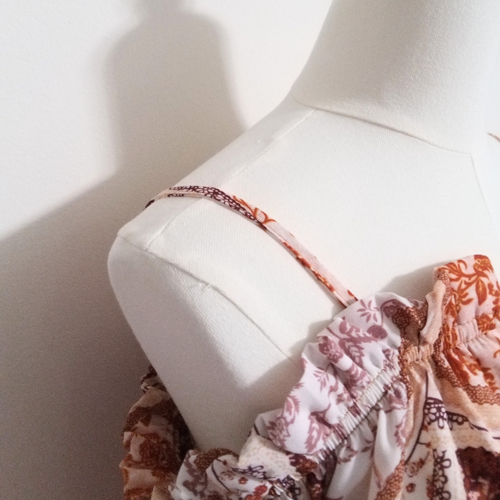 Forever 21 Multicolor Patchwork Off Shoulder Blou… - image 4